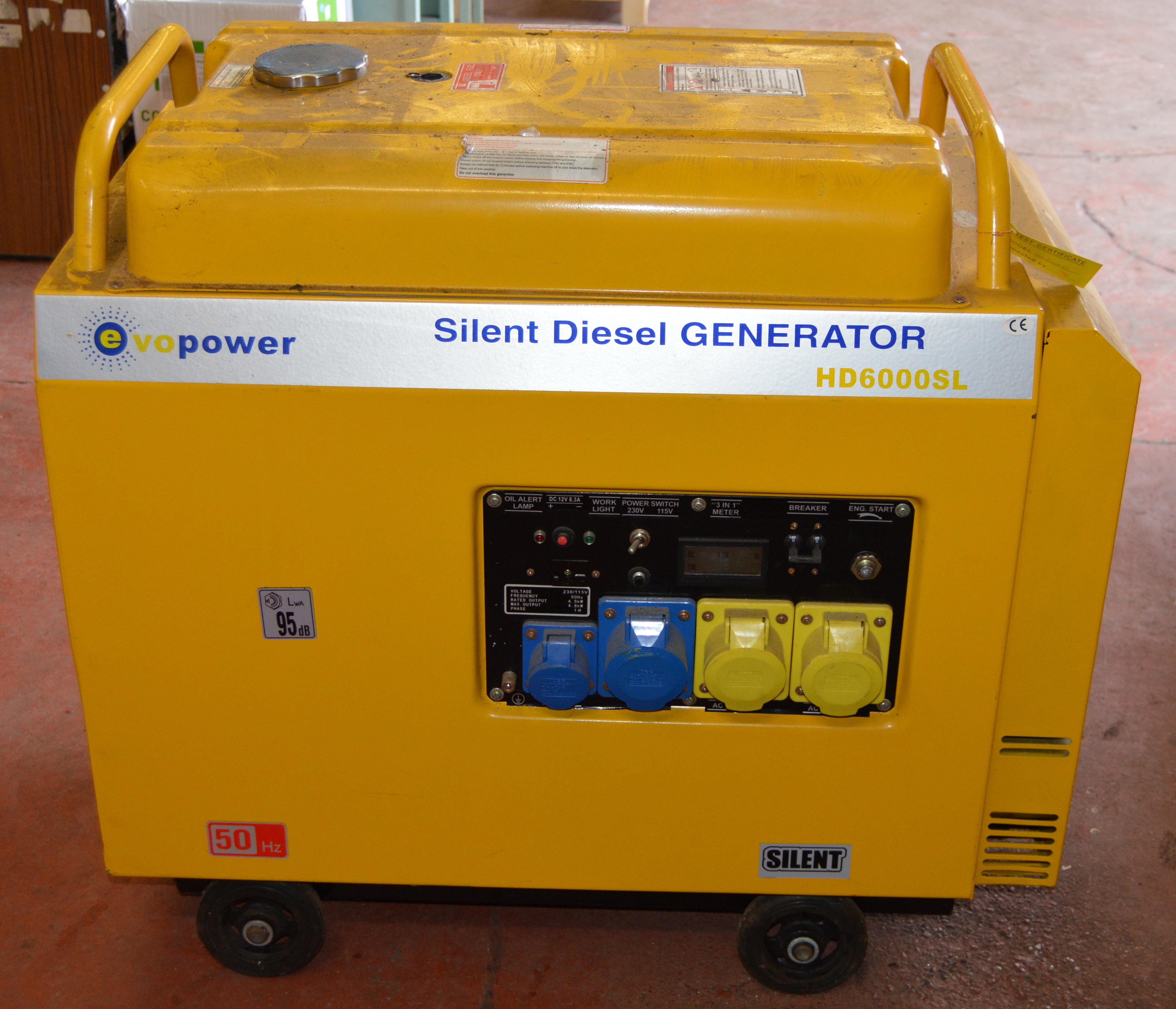 EXNHS > EVO POWER Silent Diesel Generator HD6000SL [NO RESERVE] [VAT