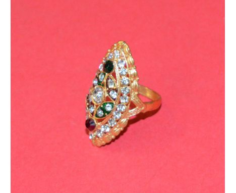 POLICE > Asian style decorative ring. [NO RESERVE] [VAT ON HAMMER PRICE]