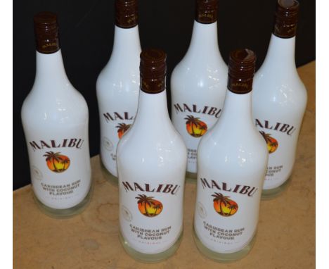 POLICE > 6 bottles of Malibu  [NO RESERVE] [VAT ON HAMMER PRICE]   