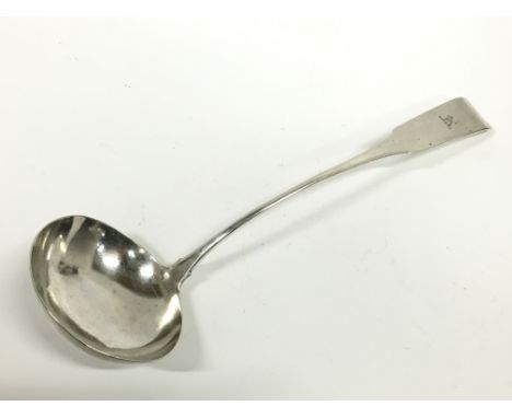 A Georgian Irish silver soup ladle by John Pittar: Dublin 1809.