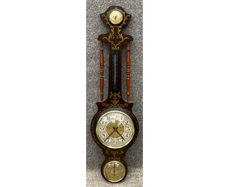 A 19th century style clock/barometer.  H.81cm. 