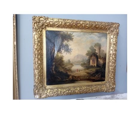 Irish School The inlet with figures and ruins Oil on canvas Bears signature ‘John Constable’ and dated 1818 Repairs/damaged [