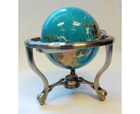 Modern table jewelled globe on stand 