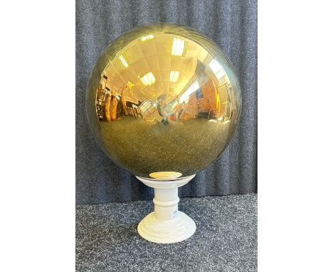 Large gilt ball raised on small column stand 