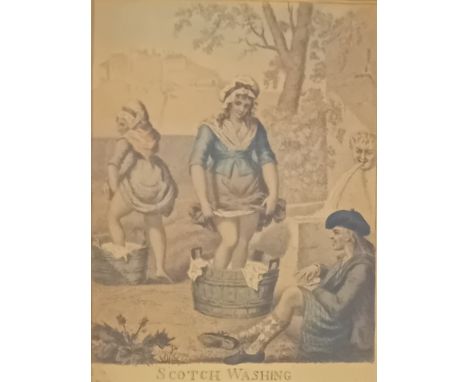 Scotch WashingColoured engraving[23x18cm]