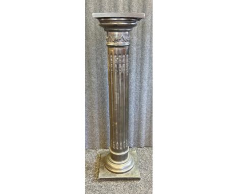 Ebonised stand The platform raised on a circular section column [104 x 25cm]