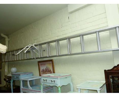 Clima aluminium double extension ladder and ladder stay