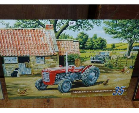 Enamel sign, Massey Ferguson 35