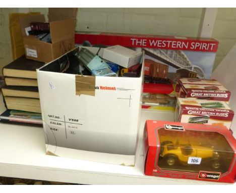 Hornby 'The Western Spirit' train set, Diecast model buses, model vehicles, motor engineering books etc