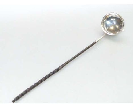 Antique silver toddy ladle, unmarked