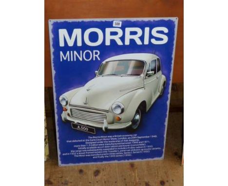 Enamel sign, Morris Minor