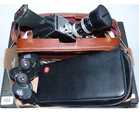 Bolex K1 and Leitz Cine cameras and pair of Carl Zeiss binoculars