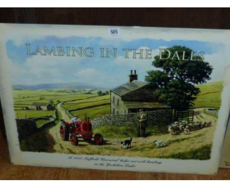 Enamel sign, Lambing in the Dales