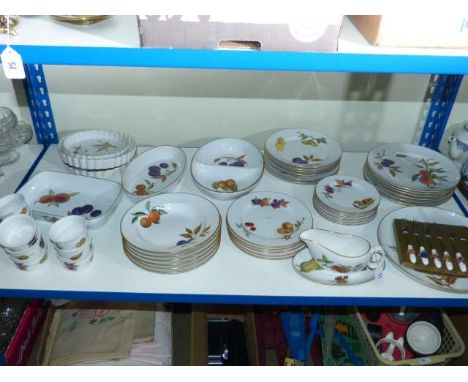 Forty-seven pieces of Royal Worcester Evesham dinnerware