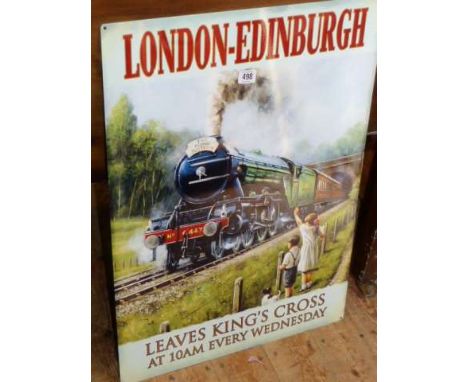 Enamel sign, London-Edinburgh