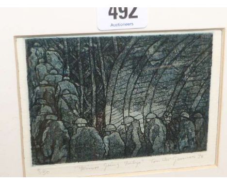 Tom McGuinness (126-2006), Miners going on bye, limited edition print 5/50, signed, titled and dated '76 in pencil, framed, 9