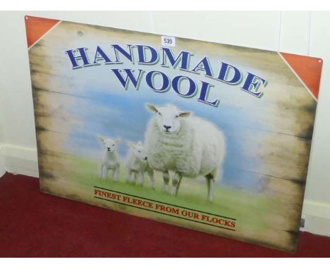 Enamel sign - Handmade wool