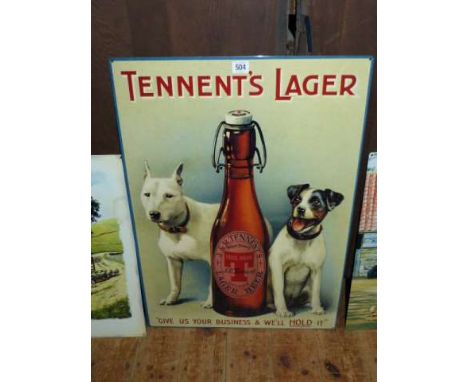 Enamel sign, Tennent's Lager