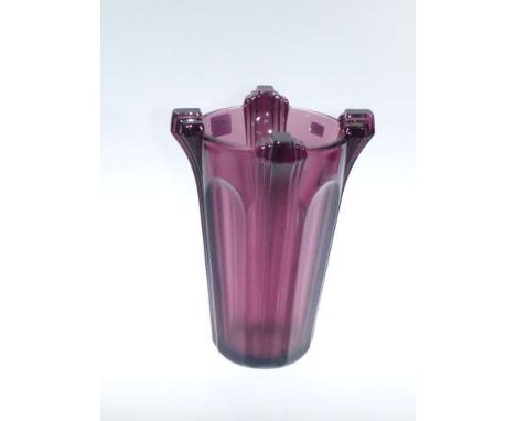 Art Deco amethyst glass vase