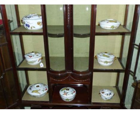Collection of seven Royal Worcester Evesham tureens and covers