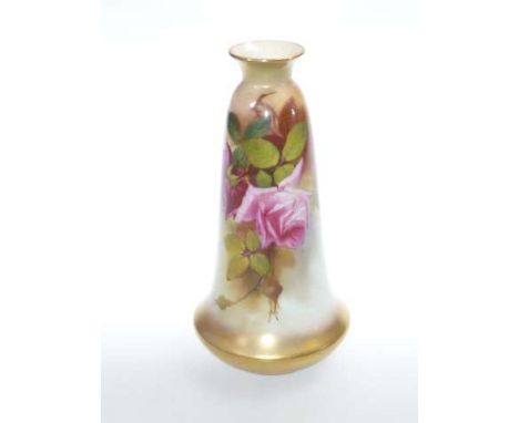 Royal Worcester vase, painted with roses, no. 2593