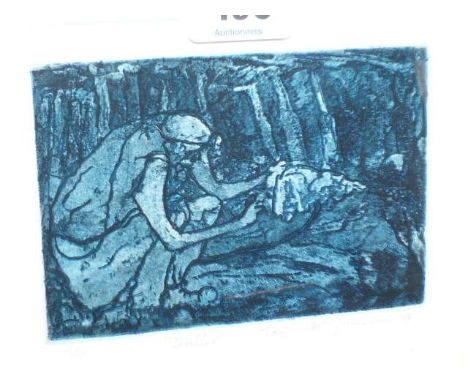Tom McGuinness (1926-2006), Driller, limited edition print 5/50, signed, titled and dated '76 in pencil, framed, 11cm by 14.5