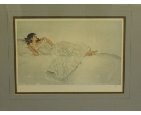 SIR WILLIAM RUSSELL FLINT (1880-1969) a limited edition print No 274/850 with blind art stamp, 28cm x 38cm.