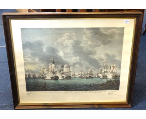 Reproduction print of 'The Victory'. The original engraved by JAMES FITTLER together with five other 19th century and later m