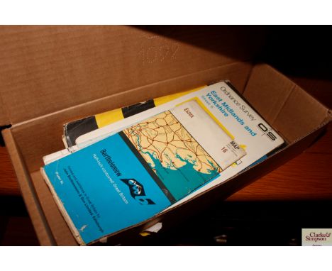 A small collection of ordnance survey and road maps