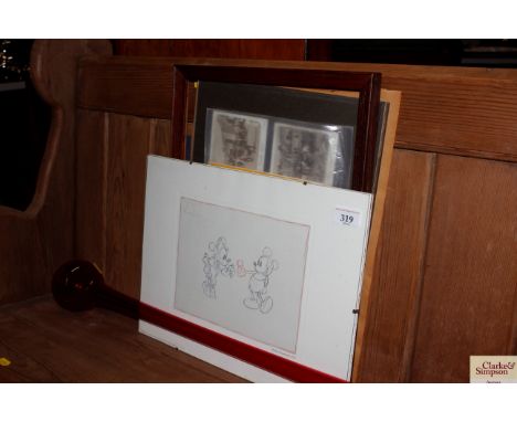 Big Bang comics 2 by Peter Loveday; a Mickey Mouse print etc