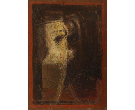 John W Mills (1933-2023)Abstract study, head of Michelangelo,Oil on artist board,Signed,39 x 29cmFramed