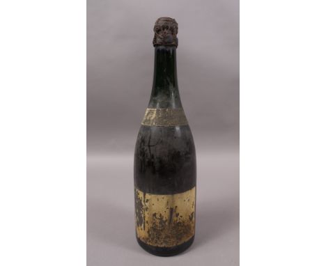 Veuve Clicquot Champagne [1929], label illegible, Ponsardin visible on neck label and Clicquot stamped on metal cap to cork, 