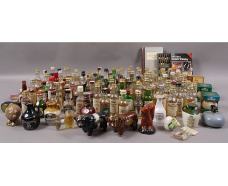 A large collection of miniatures of Scotch, Japanese, Canadian and American whiskies, including thirty-eight Scotch Single Ma