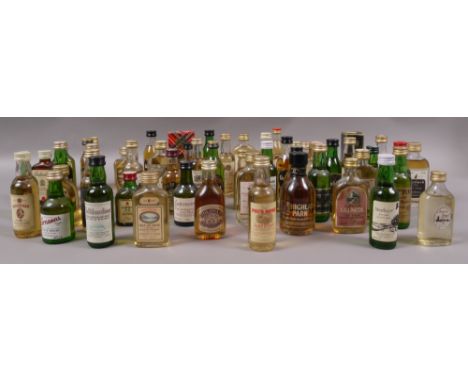 A collection of twenty-two Single Malt Scotch Whisky miniatures, comprising five Glenfiddich, Clynelish, Glen Mohr, Glen Scot