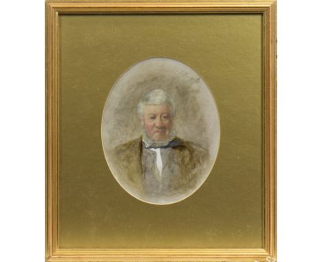 JOHN PETTIE RA HRSA (SCOTTISH 1839 - 1893),PORTRAIT OF A GENTLEMANoil on paper, signed and dated 1860?18.5cm x 15cm Mounted w