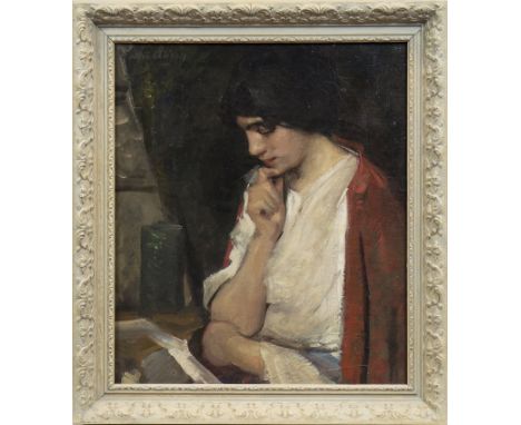 * DAVID ALISON RSA RP (SCOTTISH 1882 -1955), PORTRAIT OF A MEMBER OF THE ARTIST'S FAMILYoil on canvas, signed38cm x 33cmFrame
