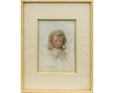 HANNAH CLARKE PRESTON MACGOUN RSW (SCOTTISH 1867 - 1913),PORTRAIT OF A CHILDwatercolour on paper, signed 24cm x 17cmMounted, 