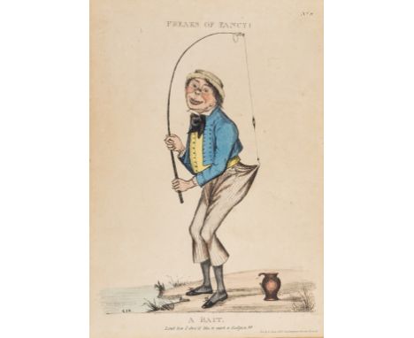 NO RESERVE Fishing Satire.- Grant (Charles Jameson) Freaks of Fancy! A Bait; A Gudgeon, two works, etchings with hand-colouri