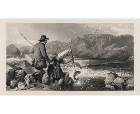 Salmon Fishing.- Farquharson (Joseph) Salmon Fishing on the Dee, engraving by Herbert Sedcole, printed in colours, signed by 