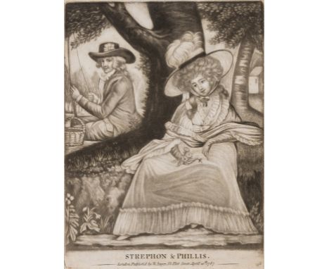 NO RESERVE Angling's Age of Romance.- Sayer (Robert, publisher) Straphon &amp; Chloe, mezzotint, numbered '151' in the lower 