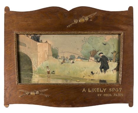 NO RESERVE Aldin (Cecil) A Likely Spot, chromolithograph printed in colours, 295 x 610 mm (11 1/2 x 24 in), presented in deco