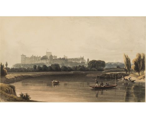 NO RESERVE Daniell (William) Windsor Castle from the North West, aquatint with hand-colouring, 300 x 502 mm (11 3/4 x 19 3/4 