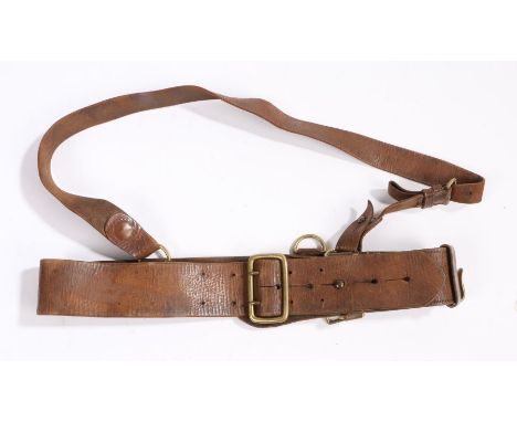 First/Second World War British officers Sam Browne belt and cross strap