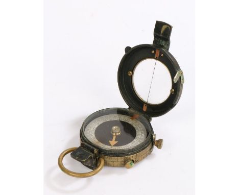 First World War British Verners Pattern marching compass, serial 82975, dated 1917, index ring assembly/floating dial frozen