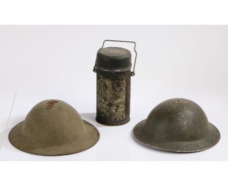 First World War British Mark I Brodie steel helmet with officers private purchase 'Hawkes Patent Self Fitting &amp; Ventilati