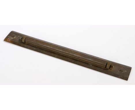 Second World War U. S. Navy brass parallel roller rule, made by Alteneder, Philadelphia, marked 'U.S.NAVY B U SHIPS 2056 1941