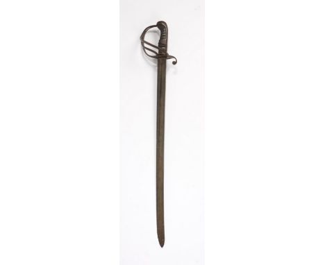 British 1821 Pattern Light Cavalry Troopers Sword, type carried up to and including the Crimean War, the steel fullered blade