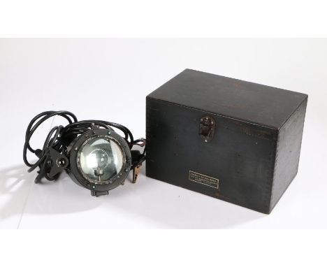 Second World War Royal Navy Aldis Signalling Lamp, plate to the side reads 'Admiralty Pattern 5110E, Lantern Portable, Signal