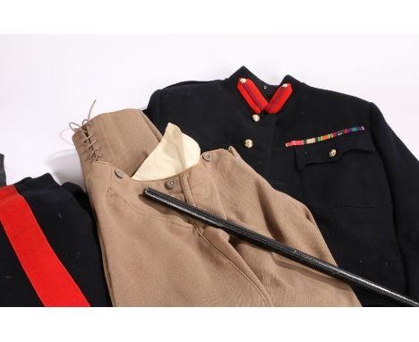 Post 1952 British army officers No.1 Dress Uniform, Brigadiers rank insignia to epaulettes, scarlet gorget patches to the col