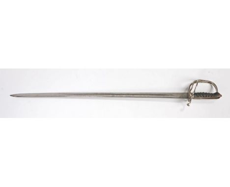 British army Royal Artillery pattern officers sword by Henry Wilkinson, Pall Mall London, fullered steel blade engraved with 